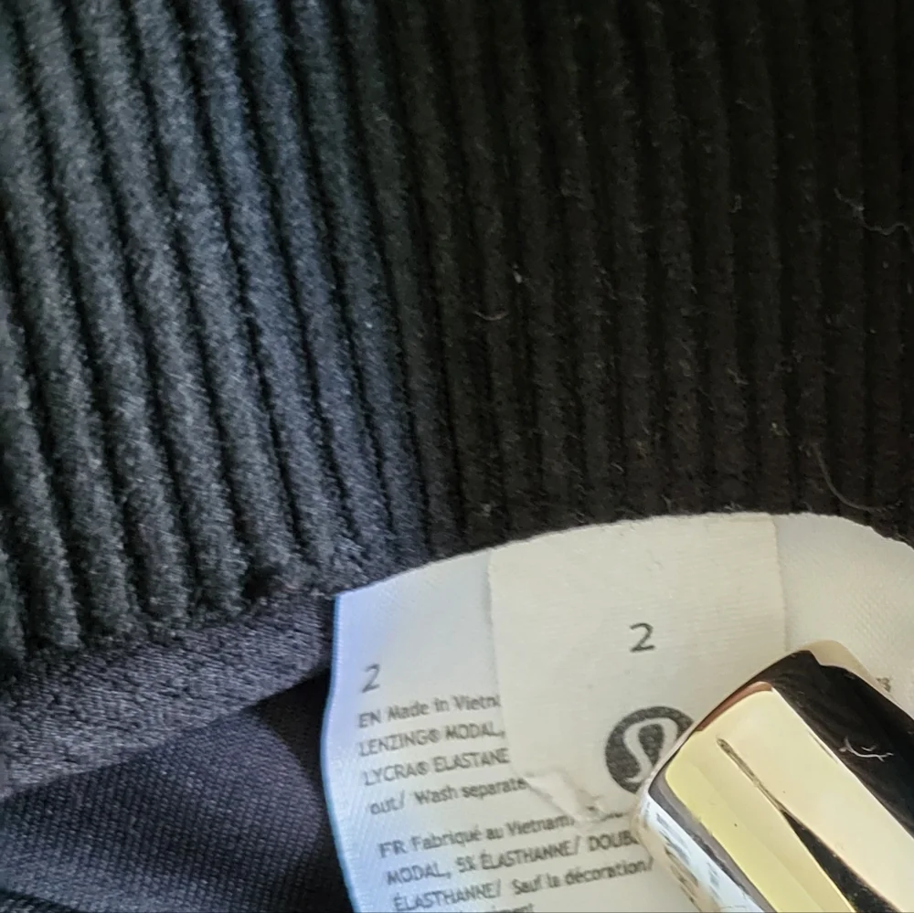 Lululemon Ribbed Softstreme Zip Leg Ribbed High- Rise Pants. - Picture 10 of 11